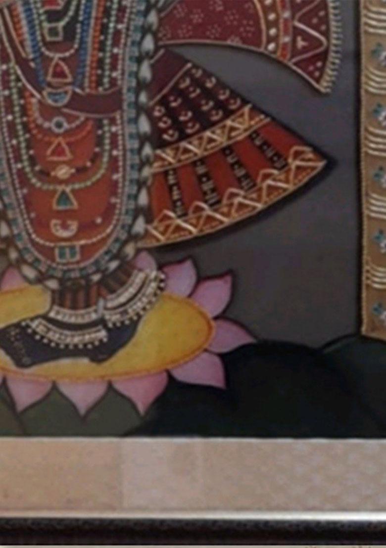 Shrinathji Tanjore Art Acrylic On Mdf Board Indian Painting