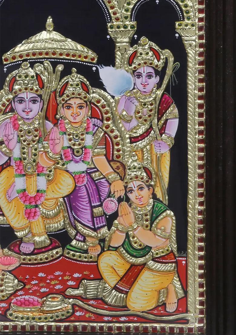 Ram Darbar Tanjore Painting And 24 Karat Gold Work