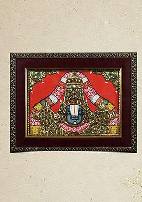 Lord Venkateswara Bust Tanjore Painting South Indian Art