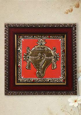 Panchajanya Vaishnava Symbol Tanjore Painting South Indian Art
