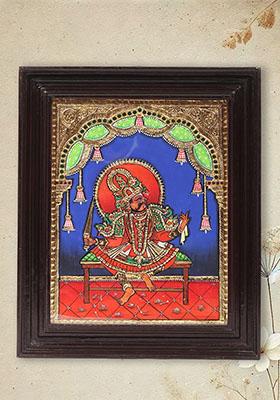 Therukoothu Tanjore Painting Folk 22K Gold Detailing
