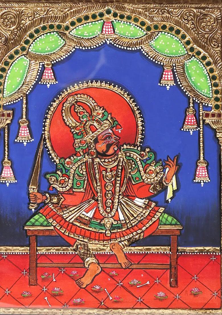 Therukoothu Tanjore Painting Folk 22K Gold Detailing