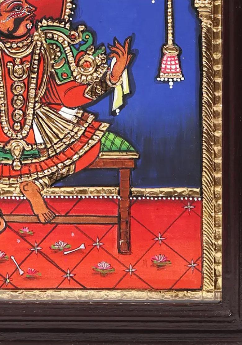 Therukoothu Tanjore Painting Folk 22K Gold Detailing