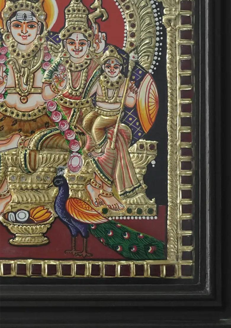 Shiva Parivar Tanjore Painting