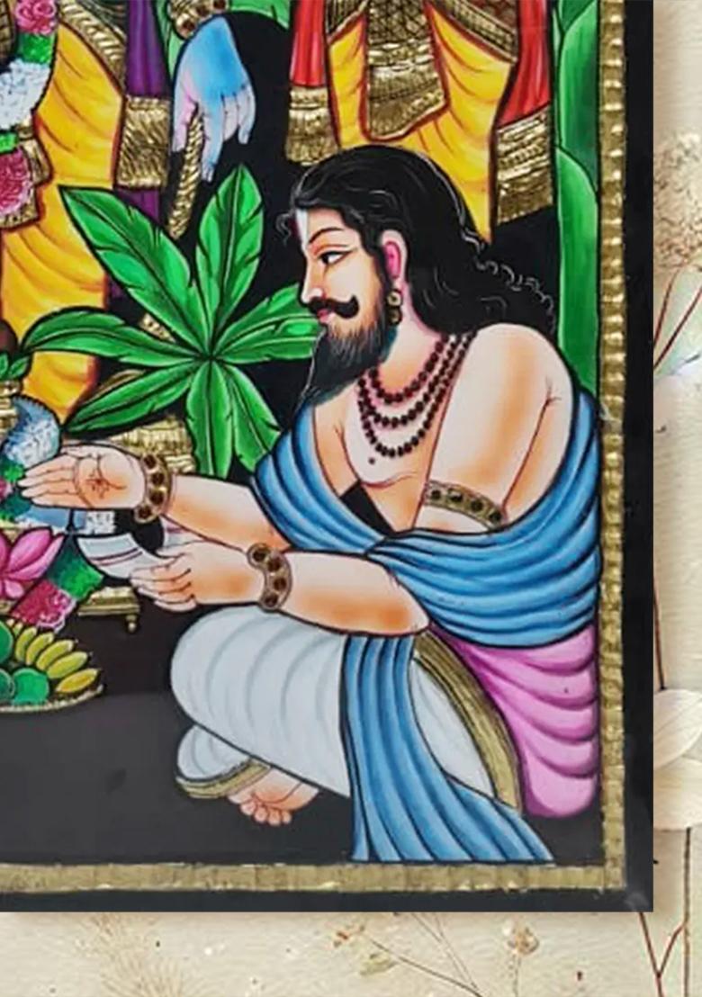 Satyanarayan Katha Tanjore Painting Artwork