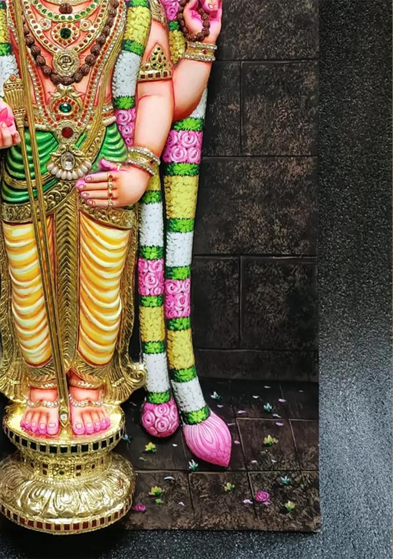 Thiruchendur Murugan Tanjore Painting Super Embossed 3D Face Work