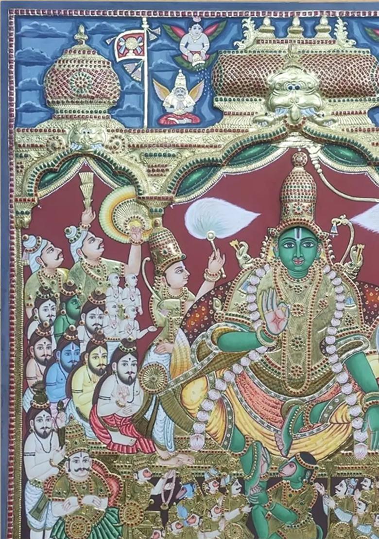 Shri Ram Pattabhishekam Tanjore Paintingdian Artworkout Frame