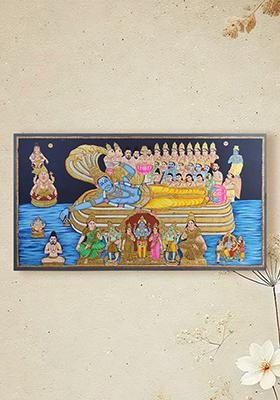 Shri Padmanabha Swamy Tanjore Painting Artworkout Frame