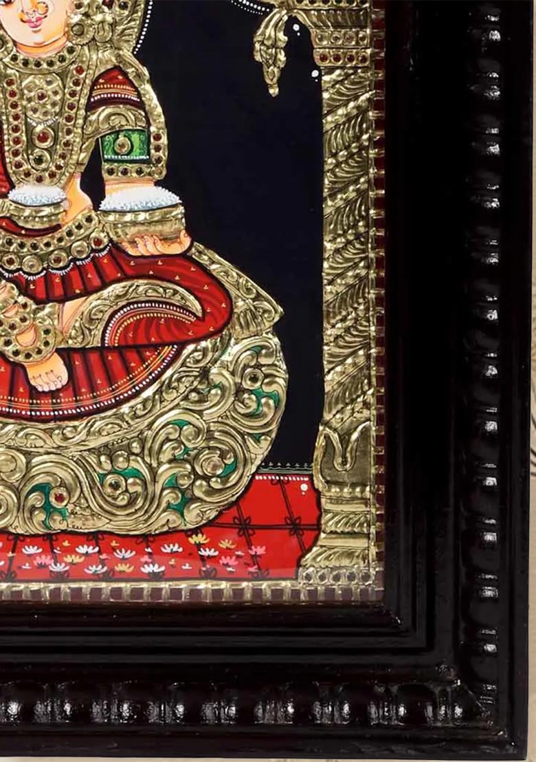 Tanjore Painting Of Goddess Annapoorna Devi With 24 Karat Gold