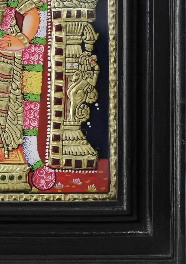 Lord Kartikeya Murugan Tanjore Painting With 24 Karat Gold