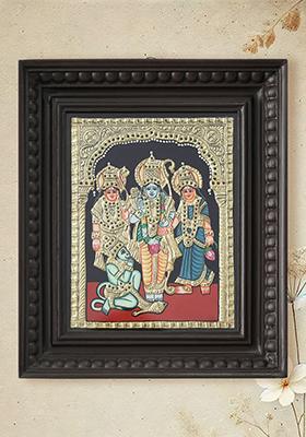 Ram Darbar Tanjore Painting With 24 Karat Gold