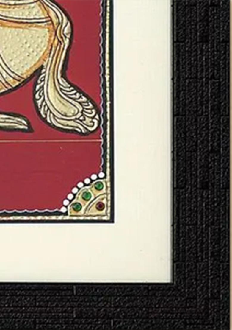 Goldtoned Peacock Tanjore Painting Divine Elegance