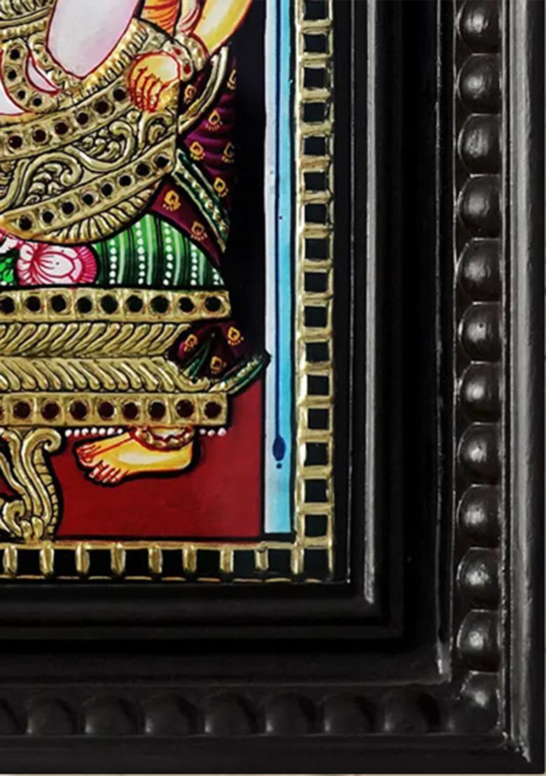 Butter Krishna With Apsaras Tanjore Painting Divine