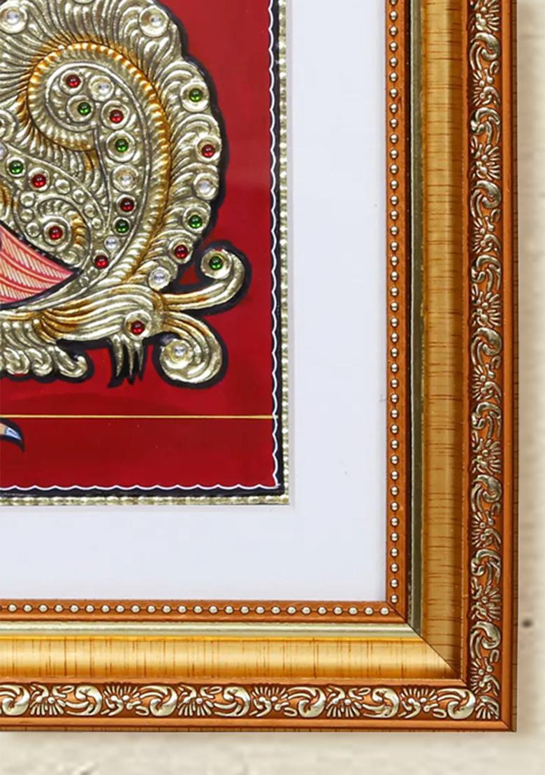 Divine Annam Pakshi Tanjore Painting With Work