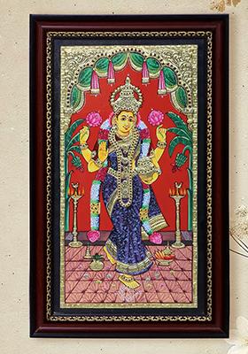 Vastu Lakshmi Tanjore Painting For Prosperity