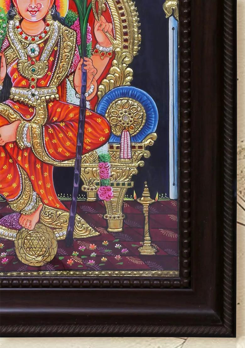 Goddess Rajarajeshwari Tanjore Painting Thanjavur Work