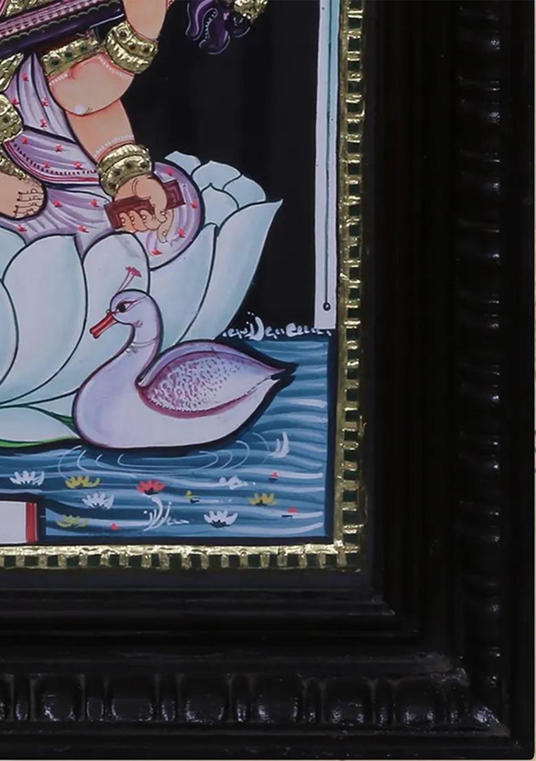 Goddess Saraswati Tanjore Painting