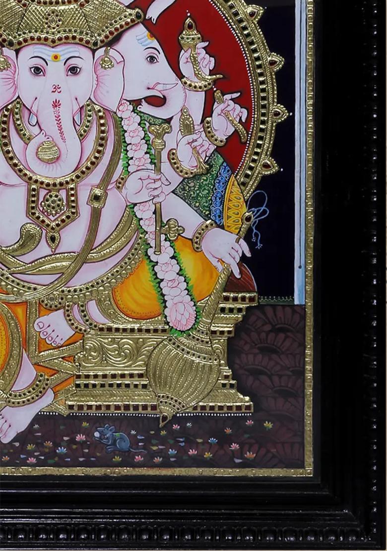 Fiveheaded Lord Ganesha Tanjore Painting Thanjavur