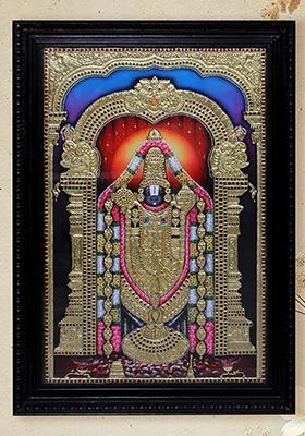 Tirupati Balaji Tanjore Painting Lord Venkateshvara Thanjavur