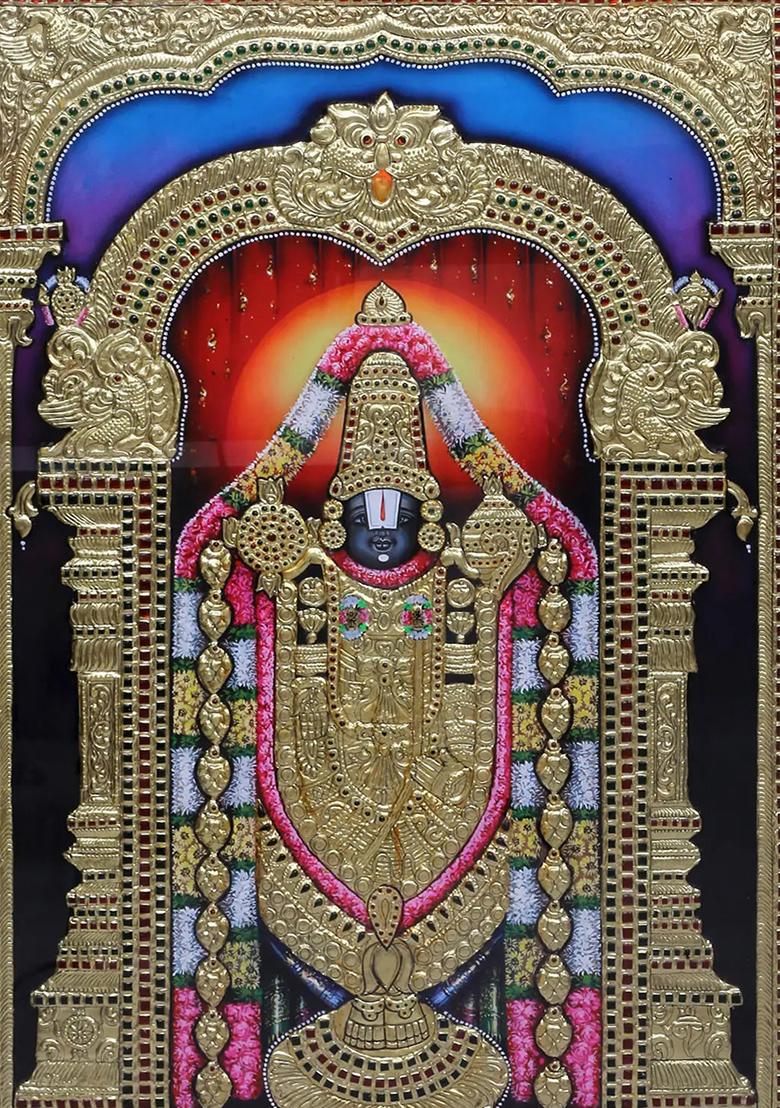 Tirupati Balaji Tanjore Painting Lord Venkateshvara Thanjavur