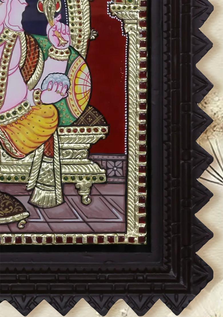 Lord Vinayak Tanjore Painting Work