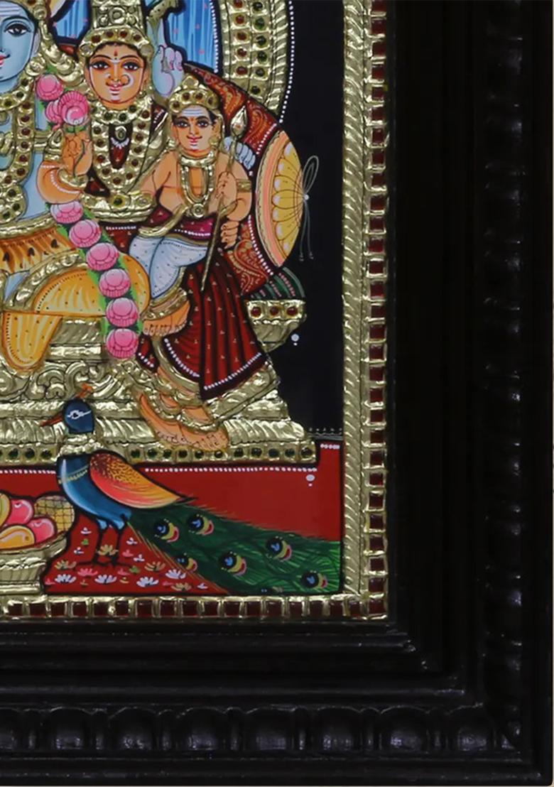 Lord Shiva Family Tanjore Painting