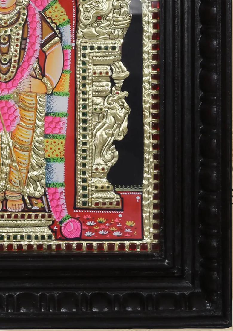 Lord Kartikeya Tanjore Painting Son Of Shiva Shakti Divine Art