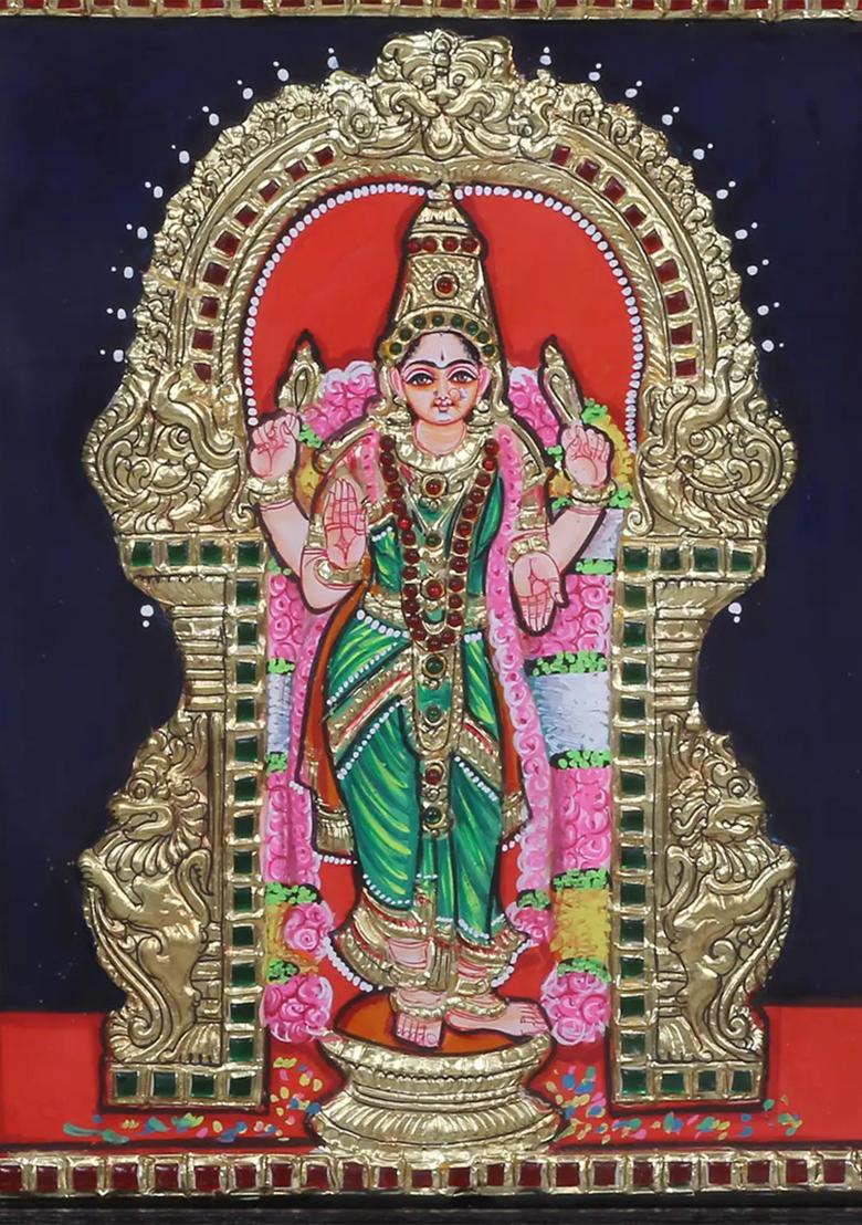 Goddess Parvati Tanjore Painting South Indian Art