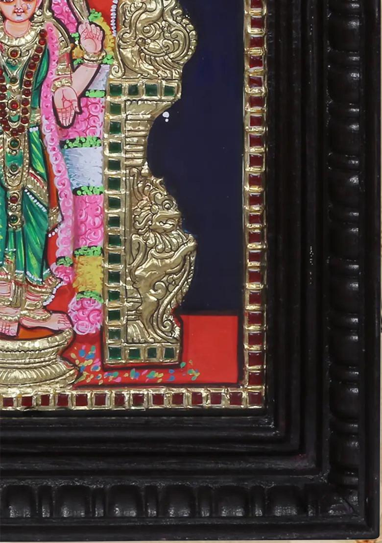 Goddess Parvati Tanjore Painting South Indian Art