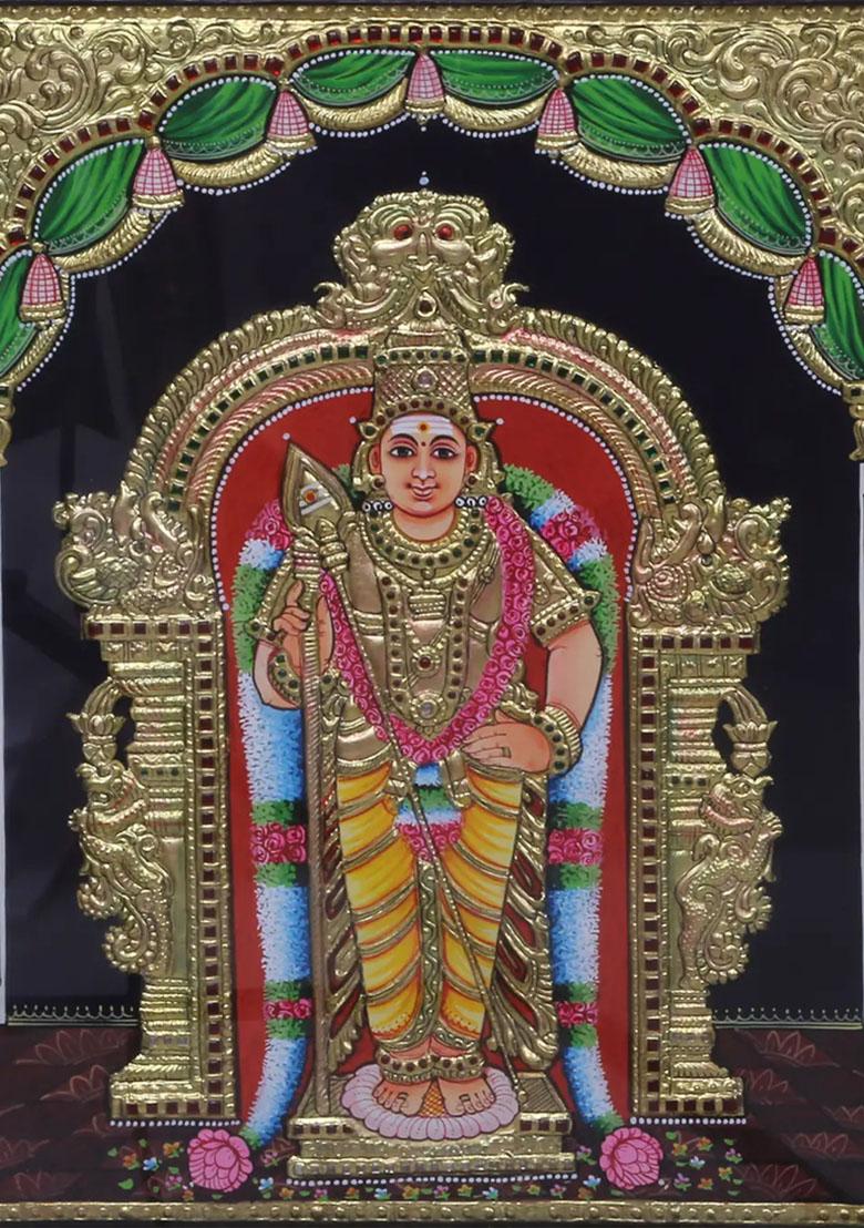Lord Murugan Tanjore Painting