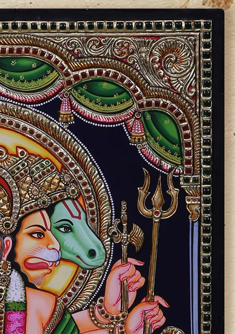 Panchmukhi Hanuman Tanjore Painting