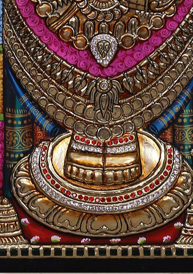 Lord Tirupati Balaji Tanjore Painting 24K Gold