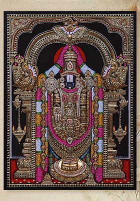 Tirupati Balaji Tanjore Painting
