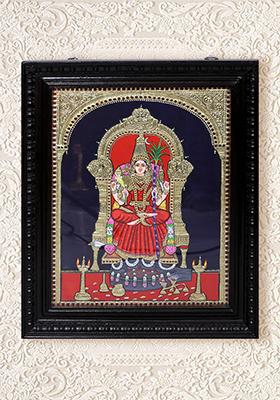 Goddess Rajarajeshwari Tanjore Painting