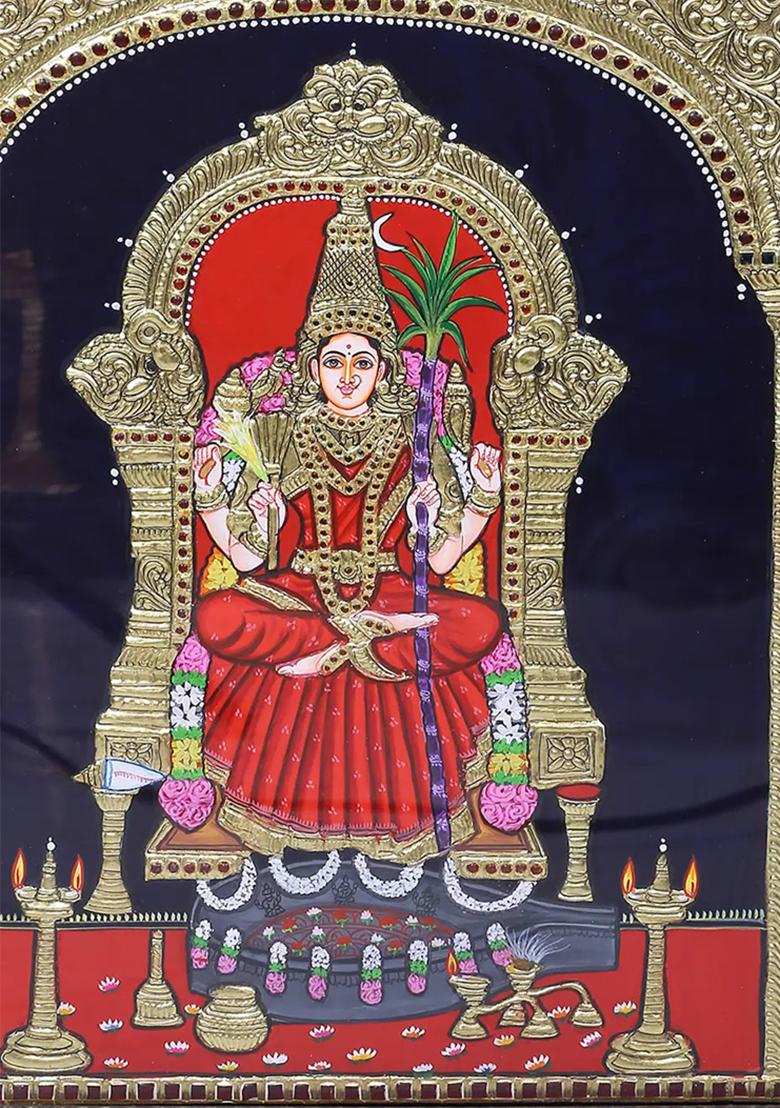 Goddess Rajarajeshwari Tanjore Painting