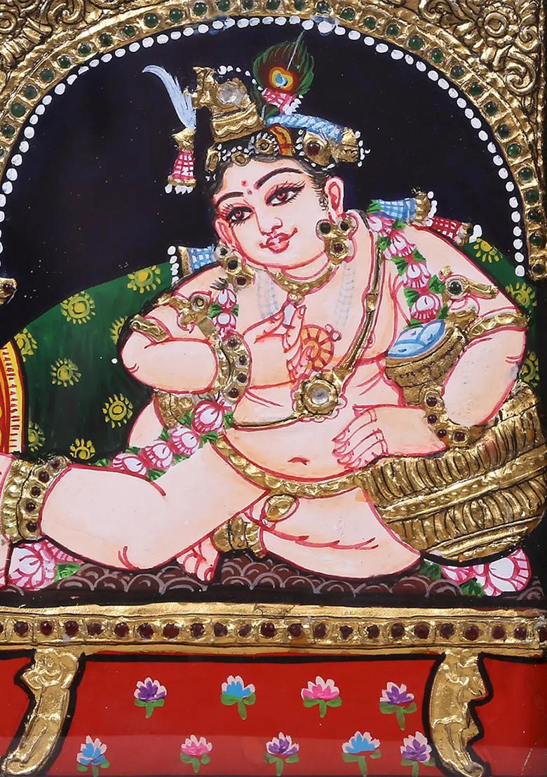 Butter Krishna Tanjore Painting