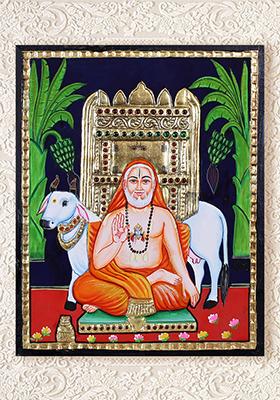 Raghavendra Swami Tanjore Painting