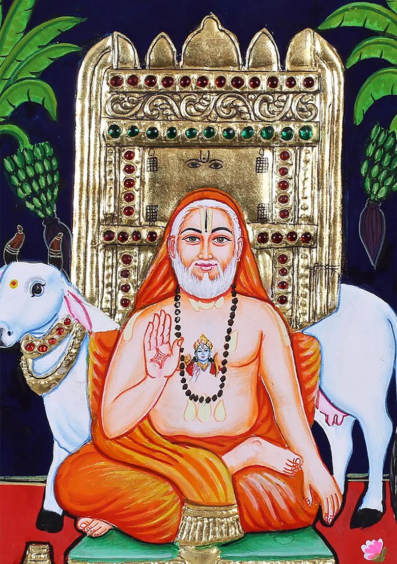 Raghavendra Swami Tanjore Painting