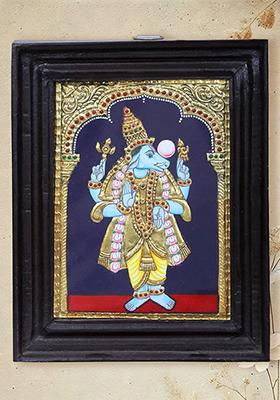 Varaha Avatar Of Lord Vishnu Tanjore Painting