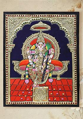 Goddess Rajarajeshwari Tanjore Painting