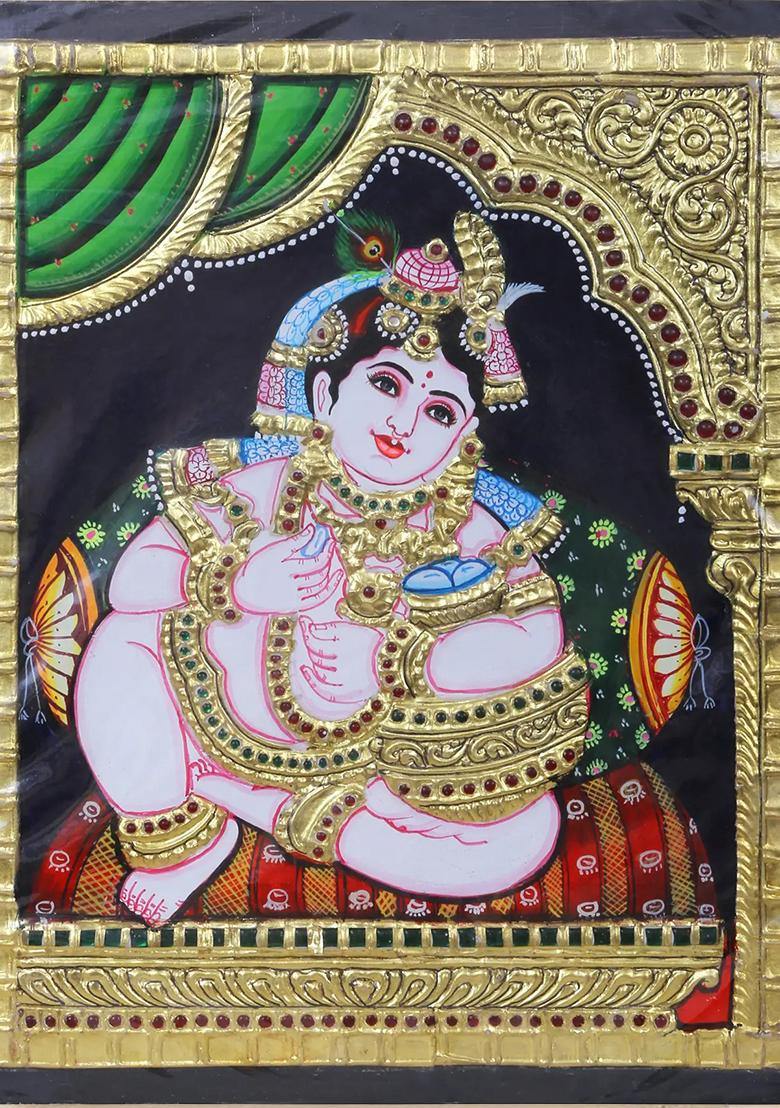 Butter Krishna Tanjore Painting