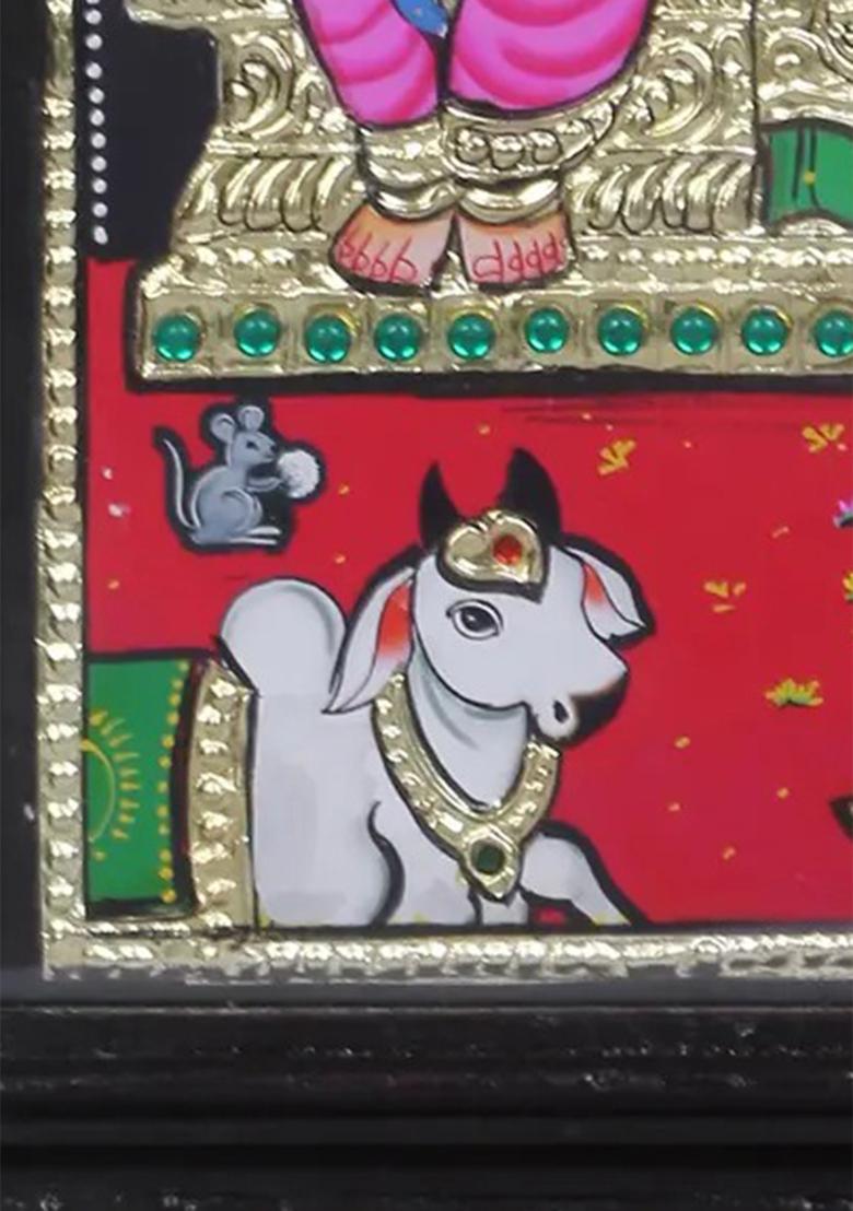 Lord Shiva Parivar Tanjore Painting 24K Gold