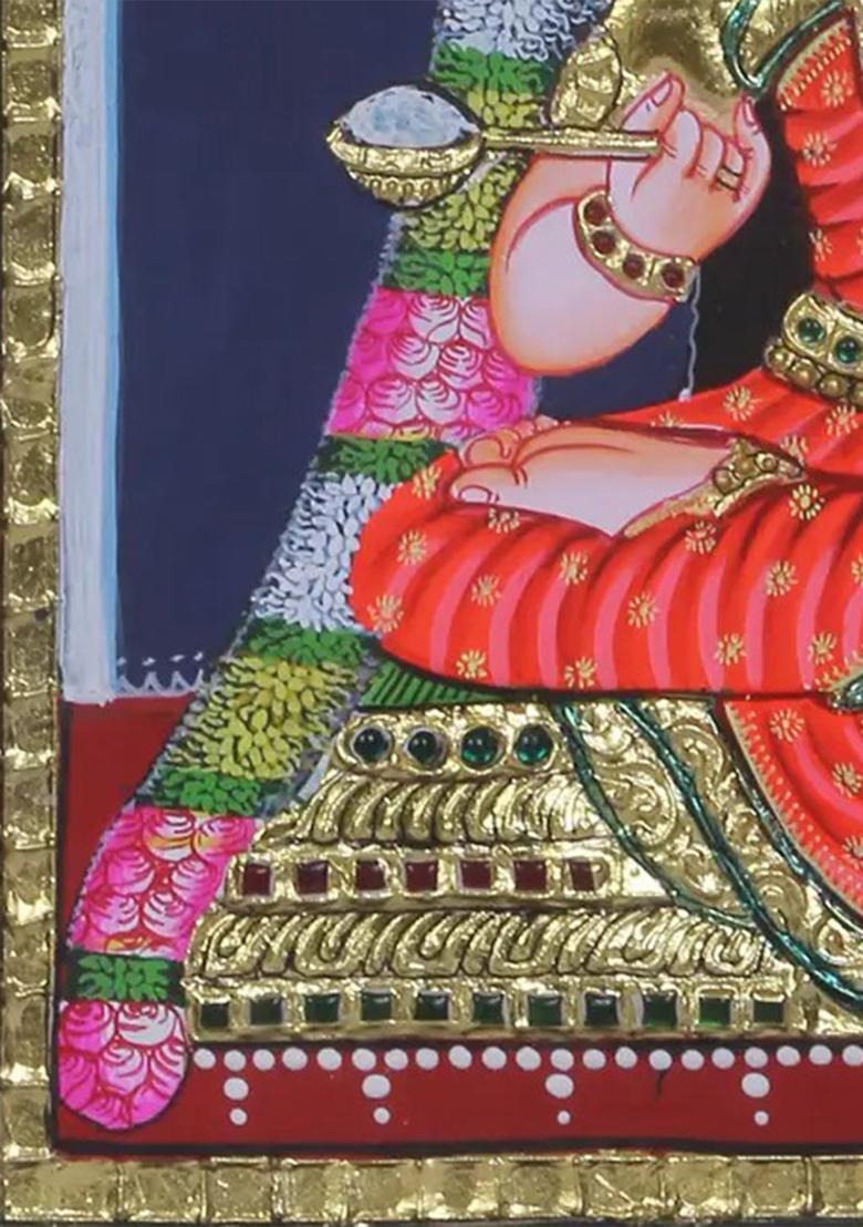 Goddess Annapurna Tanjore Painting 24K Gold