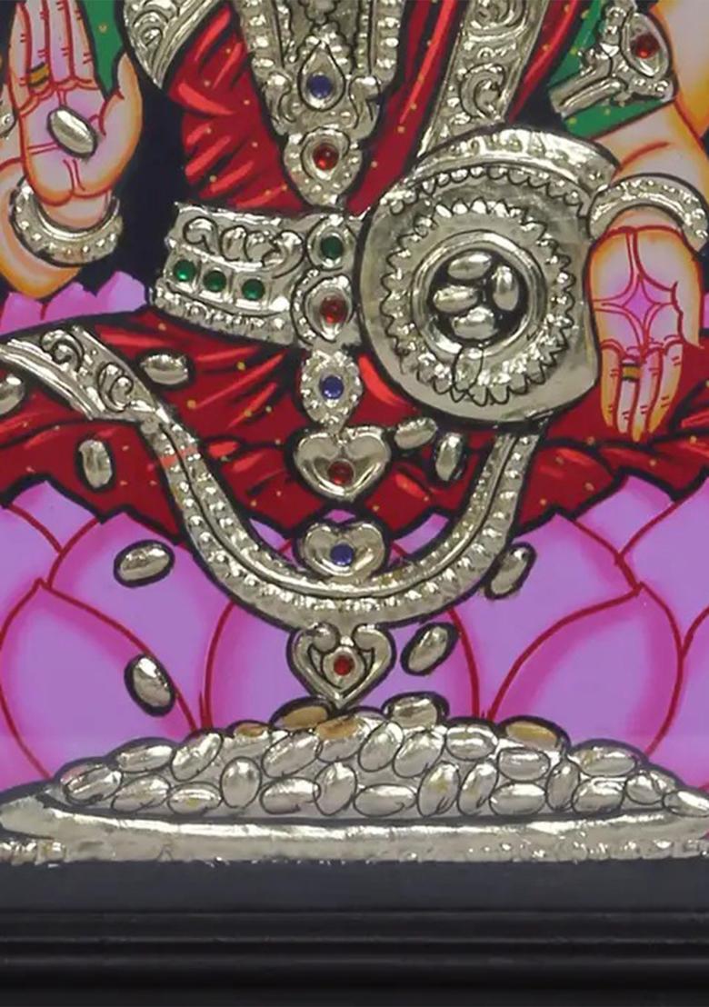 Goddess Gajalakshmi Tanjore Painting 24K Gold