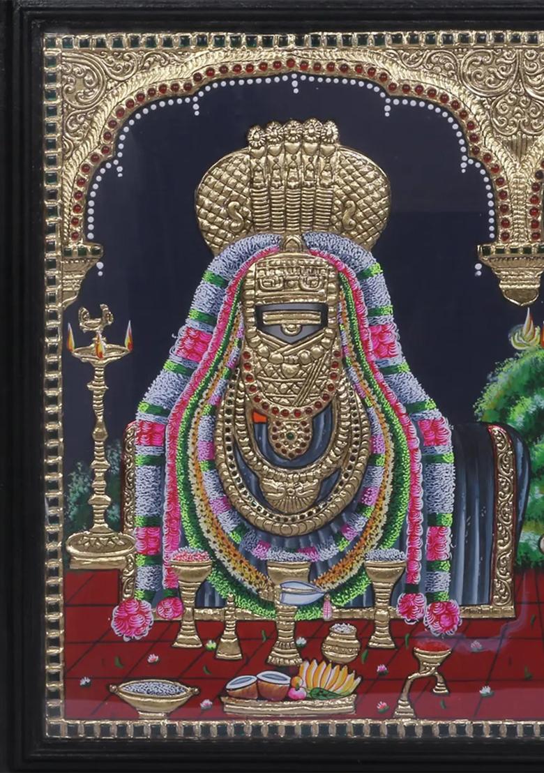 Lord Annamalai With Goddess Unnamalai Tanjore Painting