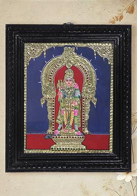 Lord Kikeya Tanjore Painting 24K Gold