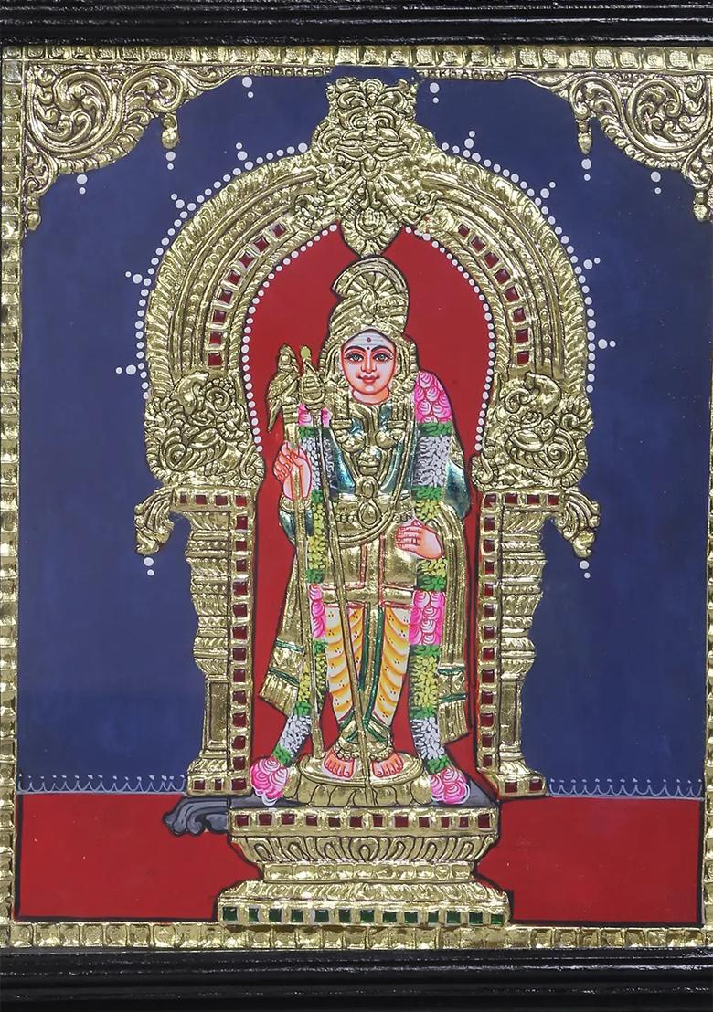 Lord Kikeya Tanjore Painting 24K Gold