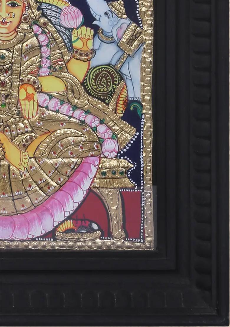 Devi Gajalakshmi Tanjore Painting 24K Gold