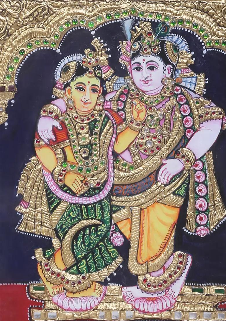 Radha Krishna Tanjore Painting 24K Gold