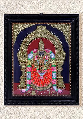 Goddess Padmavathi Tanjore Painting 24K Gold